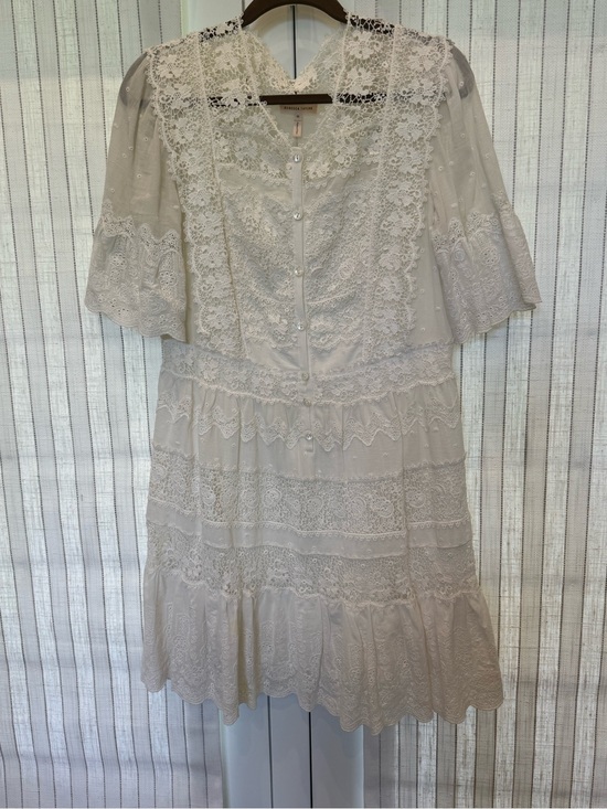Rebecca Taylor Dresses & Skirts - Rebecca Taylor Cream Lace Tiered Midi Dress